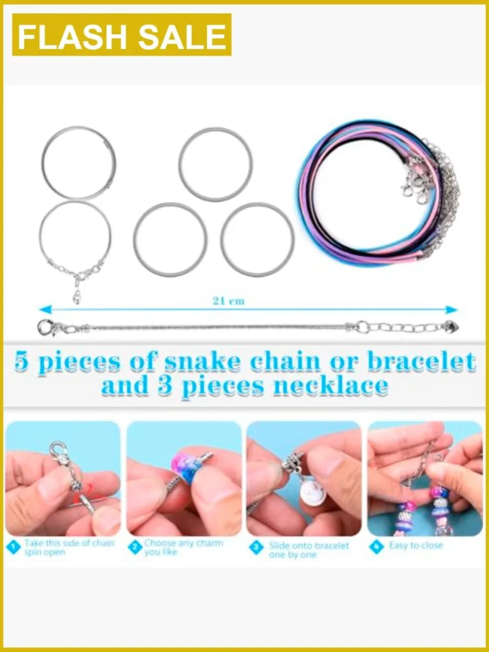 150 Pc Charm Bracelet Making Kit for Girls Unicorn Mermaid DIY Jewelry Craft
